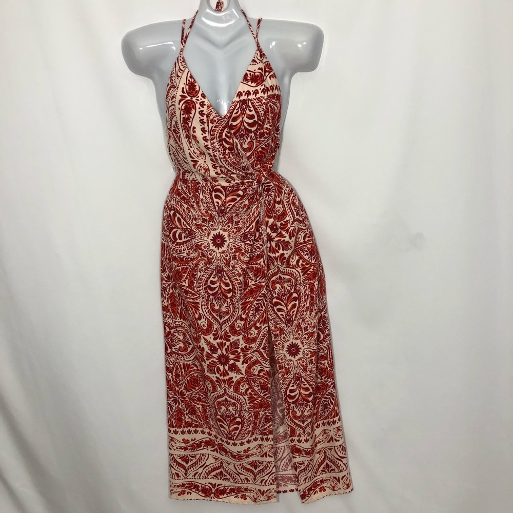 FOREVER 21 CONTEMPORARY bohemian halter maxi dress